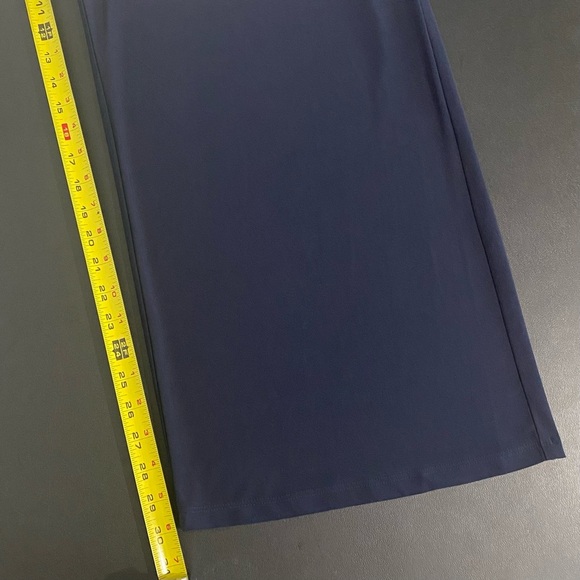 R&M Richards NWT Wide Leg Jumpsuit Ruffle Illusion Mesh Navy Plus Size Petite - Picture 12 of 15